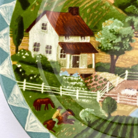 Farberware by Retroneu Stoneware Country Life, 7.75 inch salad plates, set of 3 - Picture 4 of 8